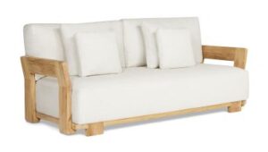 Suns Vento 2-seater + 2 arms Teak-Light Sand Gravel