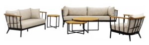 Apple Bee Condor Loungeset 6-delig Teak-alu