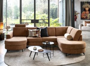 Henders en Hazel Alcona longchair met 3 zits en ottomane Vada
