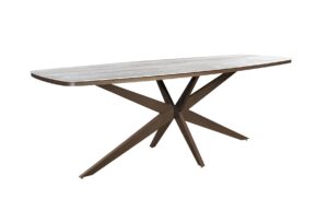 2025 YOI Calma oval 270x110 cm dining dining alu bronze travetin