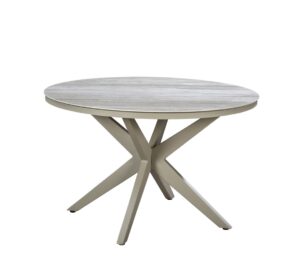 2025 YOI Calma round 120 cm dining table alu salix travetin