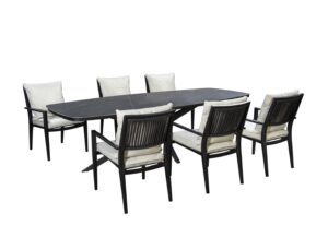 2025 YOI Marinha dining chair Calma table 270x110 Black slate (2)