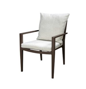 2025 YOI Marinha dining chair alu bronze belt toffee wool white