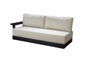 2025 YOI Millor 3 seater arm right alu black wool white