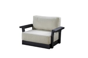 2025 YOI Millor lounge chair alu black wool white