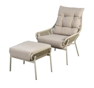 2025 YOI Nogales loungechair footstool salix flax beige