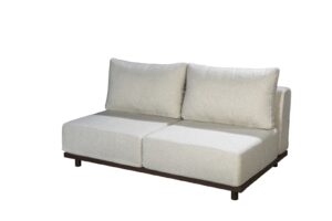 2025 YOI Vallon 2 seater sofa armless alu bronze wool white