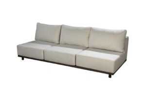 2025 YOI Vallon 3 seater sofa armless alu bronze wool white