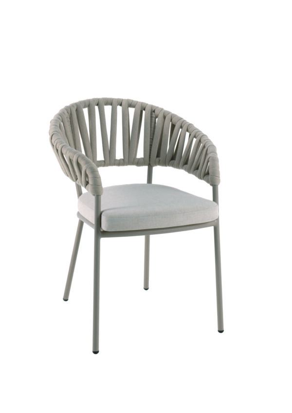 Gescova Imola dining chair alu linnen