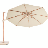 Platinum Zweefparasol Challenger T2 350 Teak Champagne Premium