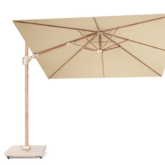 Platinum Zweefparasol Challenger T2 3×3 Teak Champagne Premium