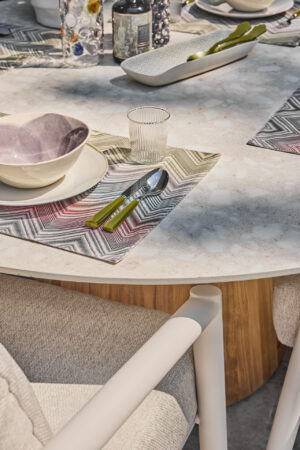 Suns Sorolo low Dining table Teak-Neolith 160 cm