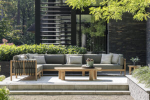 2025 M&L teak rope Valente lounge forest green - Tirenna coffee table