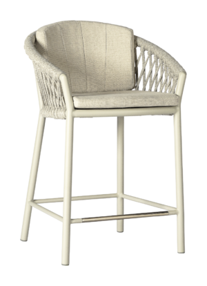 2024 Borek alu rope Majinto high dining chair chalk white-taupe 4318