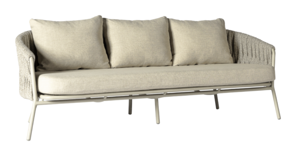 2025 Borek alu rope Genua sofa chalk white-taupe 6693