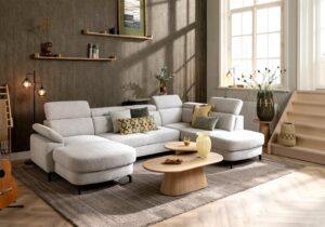 Henders en Hazel Pertina hoekbank longchair + 2,5 zits + ottomane