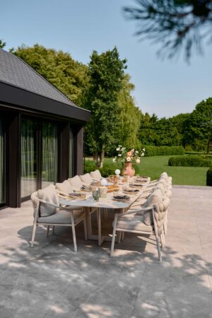 Suns Palermo dining table 280 cm camel sand frame